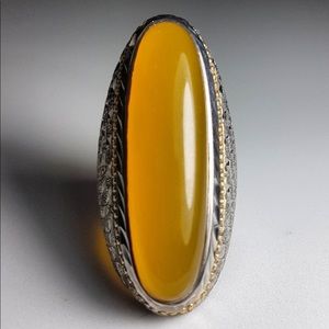 Beautiful hand made ring with Brazilians agate